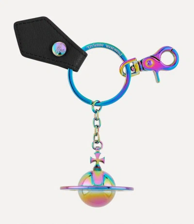 Vivienne Westwood 3d Orb Keyring Metal Black-saffiano One Size Unisex