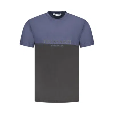Trussardi Blue Cotton Men T-shirt