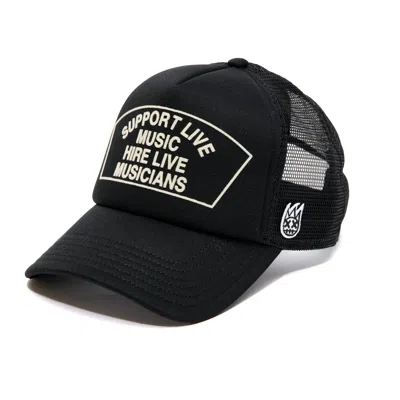 Cult Of Individuality Support Live Music Mesh Back Trucker Hat In Black
