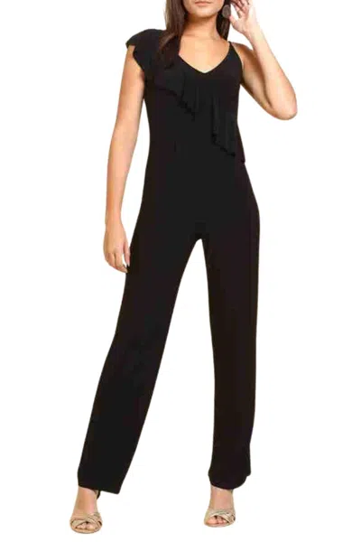 Bebe Ruffle Detail Jumpsuit In Black