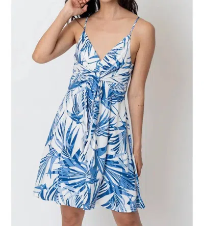 En Creme Tropical Print Dress In Multicolor