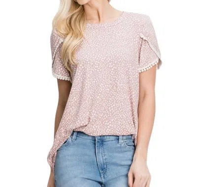Reborn J Casual Tee Top In Rose