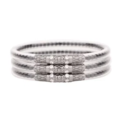 Budhagirl Three Queens All Weather Bangles In Black Spinel