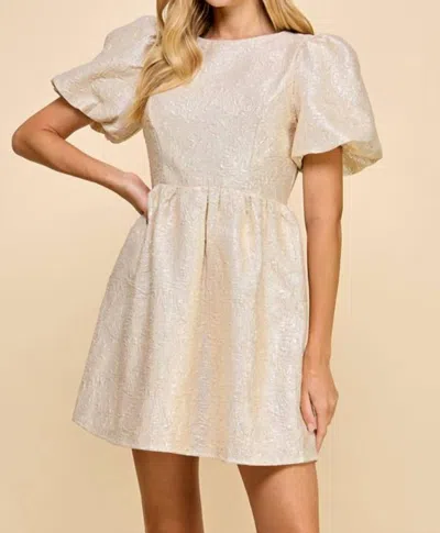 Tcec Rush Bow Back Dress In Gold