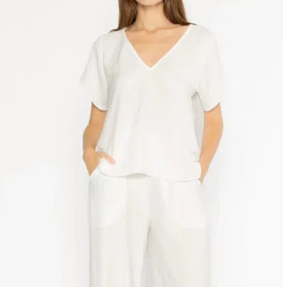 Ripley Rader Satin Crepe Everyday V-neck In Off-white