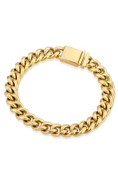 Esquire Gold Ip Plated Stl 10mm Bracelet