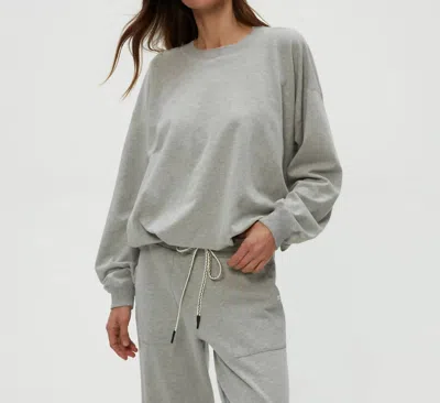 Michael Stars Mariah Bubble Sweatshirt In Heather Grey