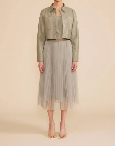 Lucy Paris Abbot Cropped Jacket In Sage Green