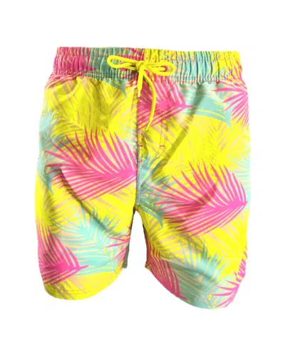 Marina West Swim Men's Swim Shorts In Neon Multi Palms