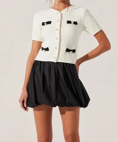 Astr Libi Bubble Mini Skirt In Black