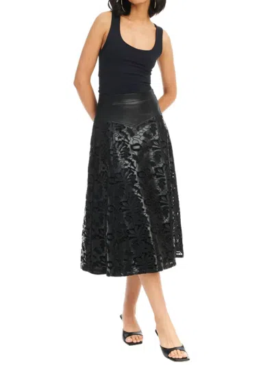 Allison New York Mila Midi Skirt In Black