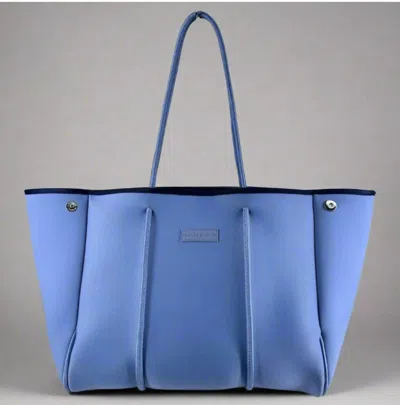 Parker And Hyde Contemporary Neoprene Tote Bag In Chambray Blue