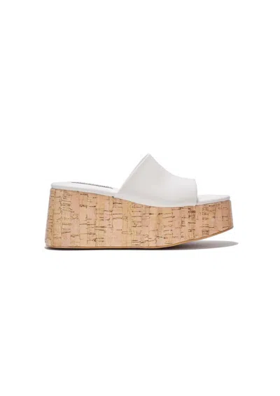 Cape Robbin Women's Mini Wedged Heel Sandal In White