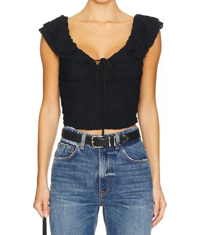 Free People Love You More Ruffle Accent Smocked Top