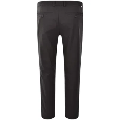 Ted Baker Micro Houndstooth Slim Trousers Grey In Black