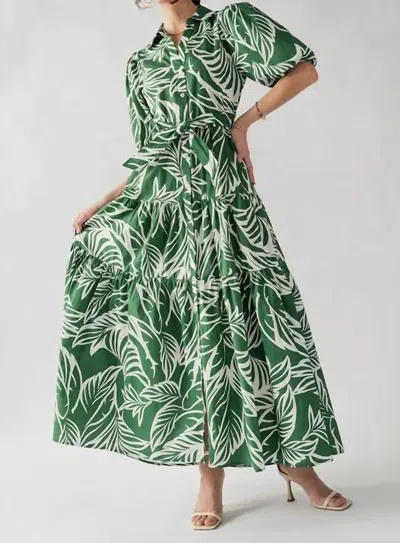 Big Hit Fashion Elsie Tropical Dress In Green