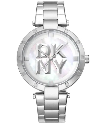 Dkny Logo Essential Logo White Mop Womens Watch