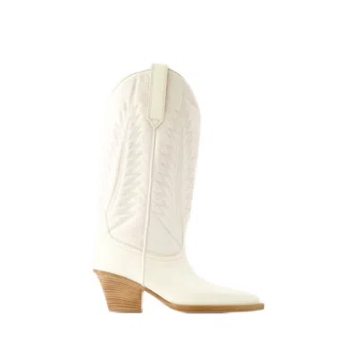 Shop Paris Texas Rosario 60 Boots - Leather - Beige