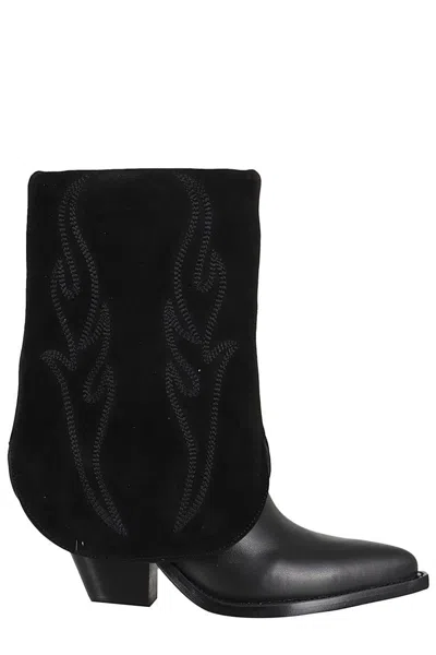 Sonora Rancho Reverse Ankle Boot In Black