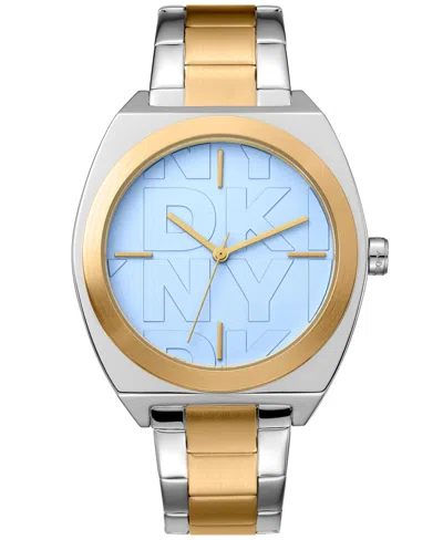 Dkny Logo Broadway Maxi Light Blue Womens Watch