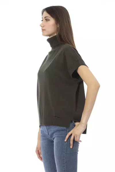 Baldinini Trend Green Wool Sweater