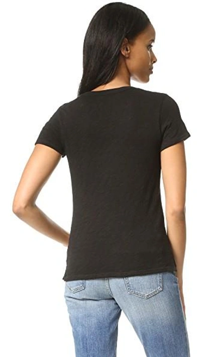 Atm Anthony Thomas Melillo Schoolboy V Neck Tee In Black