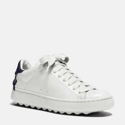 Shop Coach C101 Low Top Sneaker - Women's In White/midnight Navy