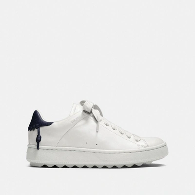 Shop Coach C101 Low Top Sneaker - Women's In White/midnight Navy