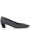 Roger Vivier Belle Vivier Pumps In Suede In Grey