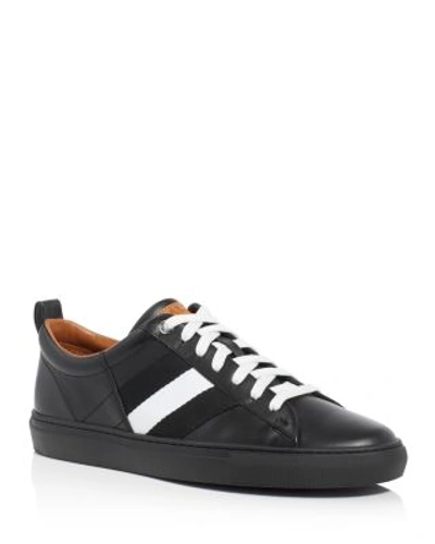 Shop Bally Men's Helvio Leather Lace Up Sneakers In Black