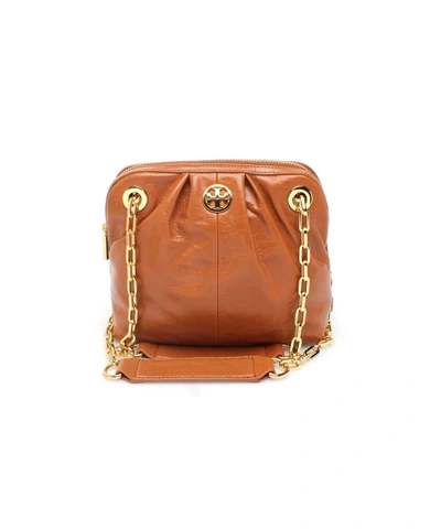 Tory Burch Women&#39;s Leather Dena Mini Cross-body Handbag Natural Tan Beige' In Brown