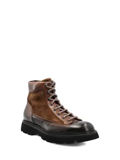 Doucal's Panelled Lace-up Ankle Boots