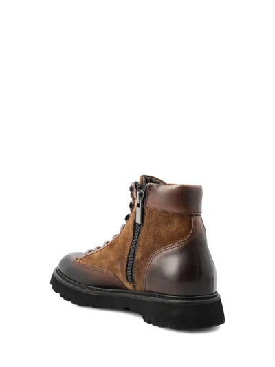 Doucal's Panelled Lace-up Ankle Boots