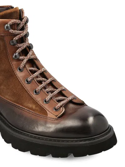 Doucal's Panelled Lace-up Ankle Boots