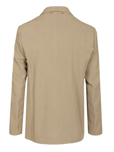Golden Goose Journey Ms Decontructed Jacket Lowell Pinstripe Blend Viscose Fabric