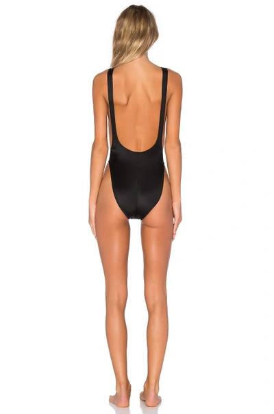 Norma Kamali Scoop-neck Open-back Swimsuit In Black