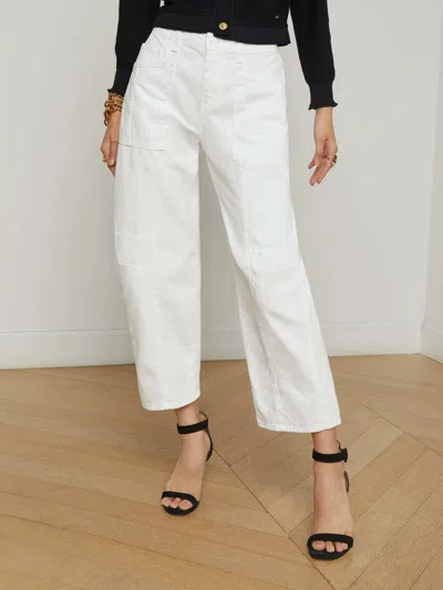 L'agence Cody Barrel-leg Jean In White