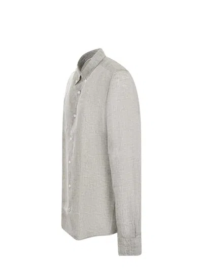 Hugo Boss C-liam Linen Button Down Medium Green