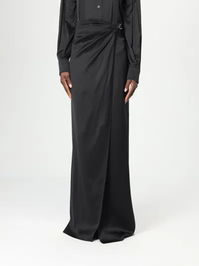 Tom Ford Maxi Wrap Skirt With Belt Detail In Black