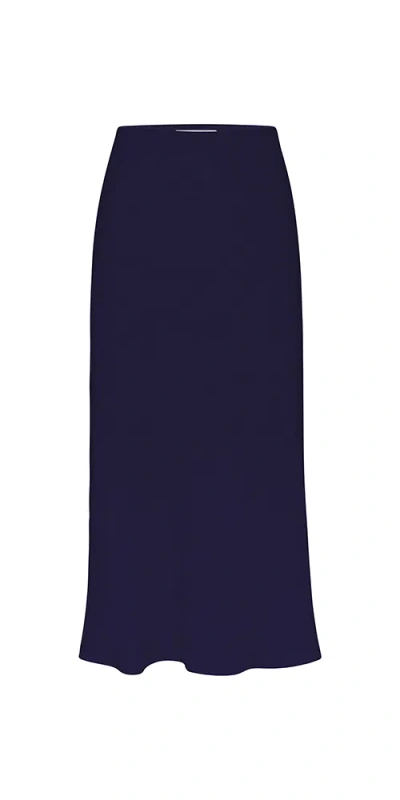 Anemos Rey Bias-cut Skirt In Stretch Twill