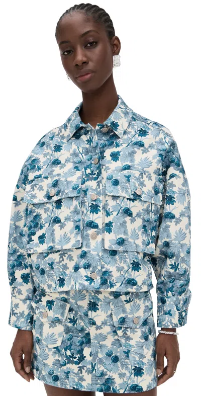 Cara Cara Kobie Floral-print Denim Jacket
