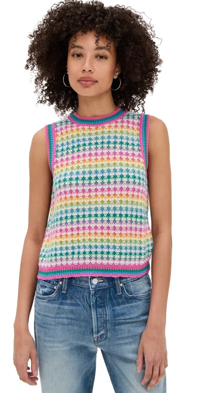 Mother Womens Rainbow Dreams Rainbow Open-back Knitted Jumper
