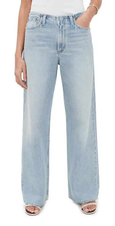 Agolde Lex Low Slung Baggy Jean In Reach In Blue