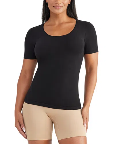 Yummie Holly Short Sleeve Shapewear Tee In Black
