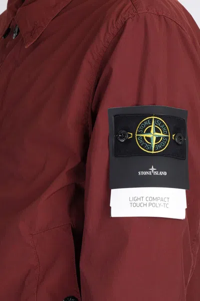 Stone Island Casual Jacket In Red Polyester
