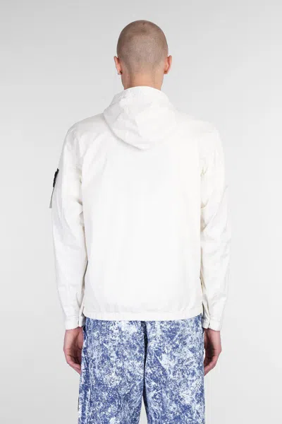 Stone Island Hooded Parka In White