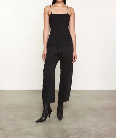 Enza Costa Soft Structure Knitted Tank In Black