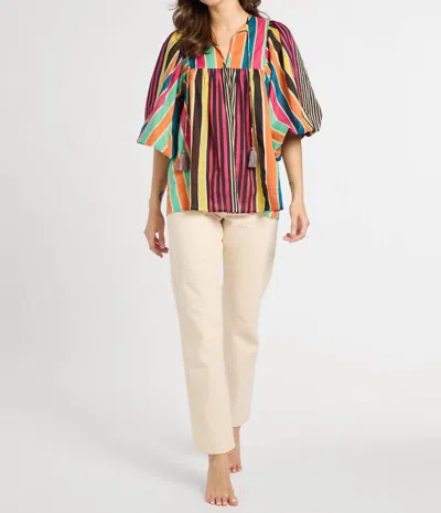 Mille Charlie Top In Ibiza Stripe