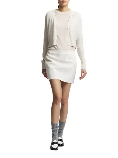 Saint Art Nixon Cropped Cardigan In Ivory