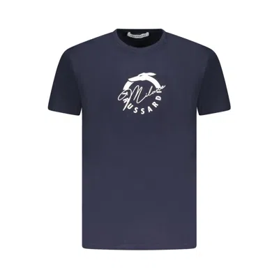 Trussardi Blue Cotton Men T-shirt In Blue